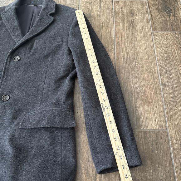 J.Crew Ludlow Men's 36R Wool Cashmere Gray 3-Button Overcoat - Picture 7 of 12